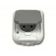 9201000006 КОНТАКТ ДВУПОЛЮСЕН СИВ IP44 СЪС ЗАЩИТНА КАПАЧКА