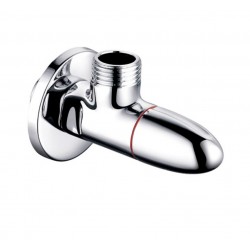 ЪГЛОВ КРАН С КЕРАМИЧЕН МЕХАНИЗЪМ ЧЕРВЕН 1/2" х 3/8"  ELS-1076
