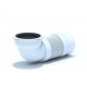 ГОФРИРАНА ВРЪЗКА ЗА WC 90° ЪГЛОВA 265-450mm PVC ТРЪБА    K712R