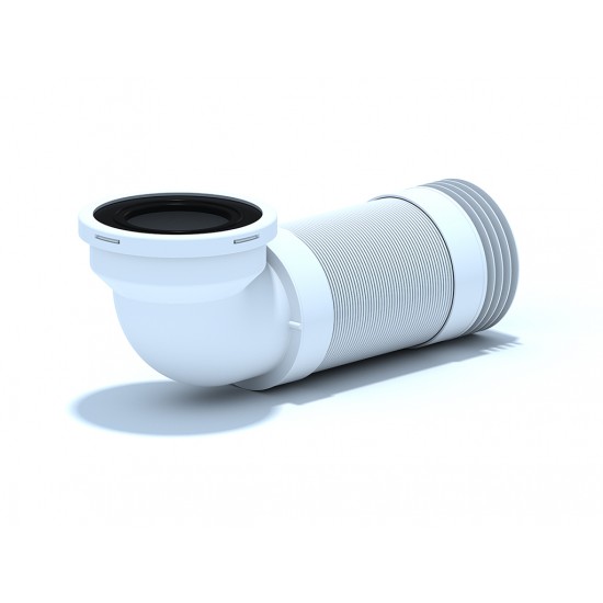 ГОФРИРАНА ВРЪЗКА ЗА WC 90° ЪГЛОВА 320-750mm ЧУГУН. ТРЪБА    K729R