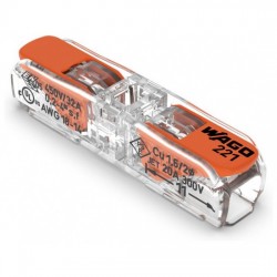 ИНСТАЛАЦИОННА КЛЕМА INLINE С ЛОСТ-2-ПРОВОДНА ДО 4 ММ2. WAGO 221-2411