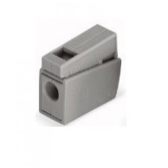 КЛЕМА ЗА ОСВЕТИТЕЛНА ИНСТАЛАЦИЯ, 1 X 1-2,5 MM2 (ТВЪРД ПРОВОДНИК), 0,5-2,5 MM2 (ГЪВКАВ ПРОВОДНИК), СИВА  WAGO 224-101