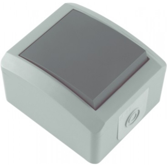 КЛЮЧ IP44 ДЕВИАТОРЕН СИВ СХ.6 10A/250V (12.23.025)