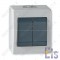 КЛЮЧ IP44 ДВОЕН СИВ/АНТРАЦИТ СХ.5 10A/250V (252.1A)