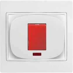 КЛЮЧ УРЕДЕН С НЕОН 45А 250V R8MDN/45 ЧЕРВЕН БУТОН
