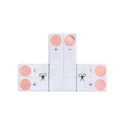 КОНЕКТОР ЗА LED ЛЕНТА ЪГЛОВ Т ОБРАЗЕН 10ММ ELS-FPC10-T2A (опаковка 10бр.)