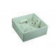 КОНЗОЛНА КУТИЯ ЗА ОТКРИТ МОНТАЖ  НА УРЕДЕН КЛЮЧ  86x86x34mm M386/PVC
