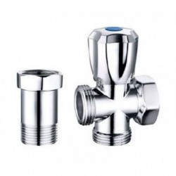 КРАН ЗА ПЕРАЛНЯ С УДЪЛЖИТЕЛ ХРОМ МЕСИНГ 3/4" ELS-1016