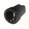 КУПЛУНГ УДАРОУСТОЙЧИВ ГУМИРАН IP44 16A 250V 2P+E ЧЕРЕН ELS-2210
