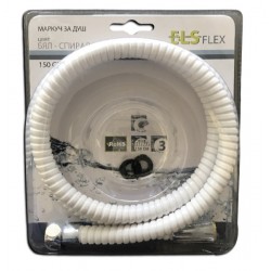 МАРКУЧ ЗА ДУШ 150cm PVC БЯЛ-СПИРАЛА 150005