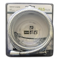 МАРКУЧ ЗА ДУШ 150cm PVC СРЕБРО-СПИРАЛА 150004