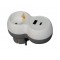ПРЕХОДНИК ЗА КОНТАКТ 16A 250V С USB-A + USB-C PD20W БЯЛ/СИВ ELS-VRM0101U2