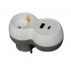 ПРЕХОДНИК ЗА КОНТАКТ 16A 250V С USB-A + USB-C PD20W БЯЛ/СИВ ELS-VRM0101U2