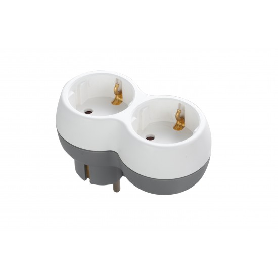 РАЗКЛОНИТЕЛ 2-KA 16А 250V БЯЛ/СИВ ELS-VRM0102