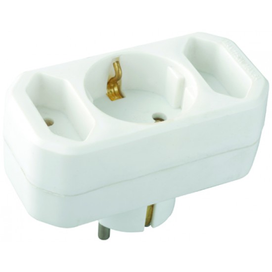 РАЗКЛОНИТЕЛ 3-KA 16А 250V БЯЛ ELS-RM01/01-2