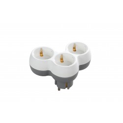 РАЗКЛОНИТЕЛ 3-KA 16А 250V БЯЛ/СИВ ELS-VRM0103