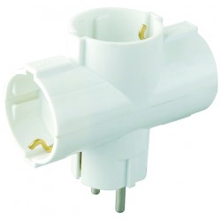 РАЗКЛОНИТЕЛ 3-KA Т-ОБРАЗЕН 16А 250V БЯЛ ELS-RM1-01/03Т