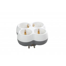 РАЗКЛОНИТЕЛ 4-KA 16А 250V БЯЛ/СИВ ELS-VRM0104