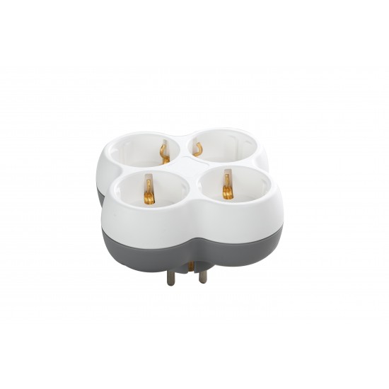 РАЗКЛОНИТЕЛ 4-KA 16А 250V БЯЛ/СИВ ELS-VRM0104