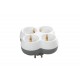 РАЗКЛОНИТЕЛ 4-KA 16А 250V БЯЛ/СИВ ELS-VRM0104