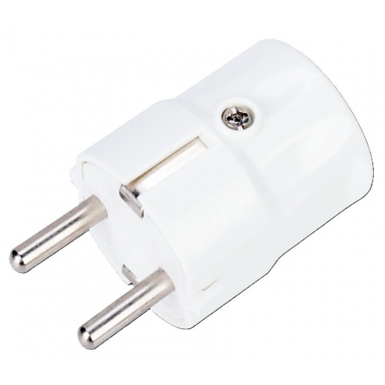 ЩЕПСЕЛ ЪГЛОВ PC 16A 250V 2P+E БЯЛ ELS-2207