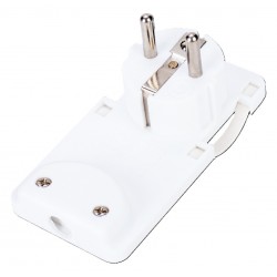 ЩЕПСЕЛ ЪГЛОВ ПЛОСЪК PP 16A 250V 2P+E БЯЛ ELS-C2407