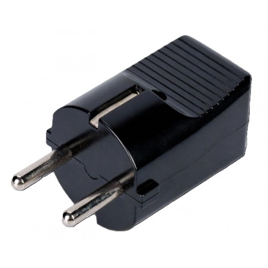 ЩЕПСЕЛ ШУКО PC 16A 250V 2P+E ЧЕРЕН ELS-602201