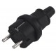 ЩЕПСЕЛ УДАРОУСТОЙЧИВ ГУМИРАН IP44 16A 250V 2P+E ЧЕРЕН ELS-2237