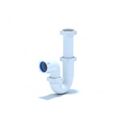 ТРЪБЕН СИФОН 1 1/2" С ТРЪБА И РОЗЕТКА   D0124PLEU