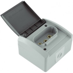 ТРИФАЗЕН КОНТАКТ ОТКРИТ МОНТАЖ IP44 СИВ 16А 440V (12.23.059)