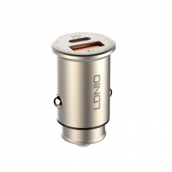ЗАРЯДНО У-ВО ЗА АВТОМОБИЛ ЗА БЪРЗО ЗАРЕЖДАНЕ PORT USB-A + USB Type-C С КАБЕЛ USB Type-C PD+QC4.0 30W DC12-24V C506Q