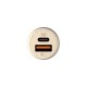 ЗАРЯДНО У-ВО ЗА АВТОМОБИЛ ЗА БЪРЗО ЗАРЕЖДАНЕ PORT USB-A + USB Type-C С КАБЕЛ USB Type-C PD+QC4.0 30W DC12-24V C506Q
