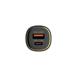 ЗАРЯДНО У-ВО ЗА АВТОМОБИЛ ЗА БЪРЗО ЗАРЕЖДАНЕ PORT USB-A + USB Type-C С КАБЕЛ USP Type-C 60W DC12-24V C103