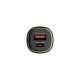 ЗАРЯДНО У-ВО ЗА АВТОМОБИЛ ЗА БЪРЗО ЗАРЕЖДАНЕ PORT USB-A + USB Type-C С КАБЕЛ USP Type-C 60W DC12-24V C103
