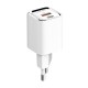 ЗАРЯДНО У-ВО ЗА БЪРЗО ЗАРЕЖДАНЕ PORT USB-A + USB Type-C С КАБЕЛ USB  type-C PD + QC3.0 30W 100-240V  A2317C