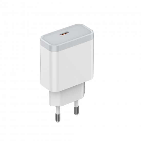 ЗАРЯДНО У-ВО ЗА БЪРЗО ЗАРЕЖДАНЕ PORT USB Type-C С КАБЕЛ USB Type-C PD 27W 100-240V  Q122